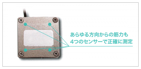 筋力計　薄型センサー　4点支持方式